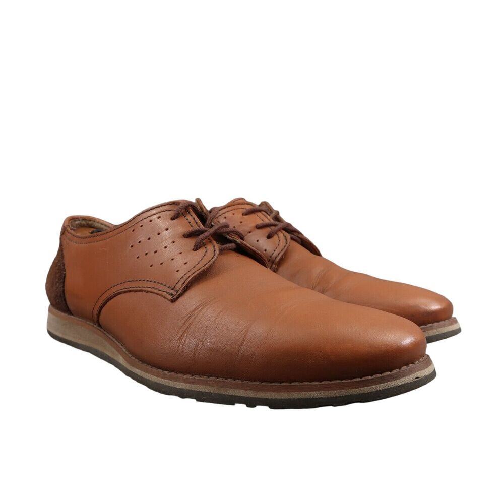 Flexi Shoes Mens 9 Oxford Chukka Leather Classic Professional Comfort Work Brown